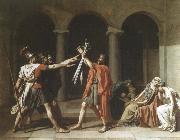 Jacques-Louis  David oath of the horatii painting